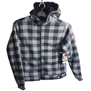 CANADA WEATHERGEAR Plaid Sherpa Lined Hooded Jacket L Heritage Sportswear‎ NEW